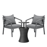 Livsip Outdoor Patio Set Ice Bucket Black Table Bistro Setting 3pcs