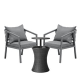 Livsip Outdoor Patio Set Ice Bucket Black Table Bistro Setting 3pcs