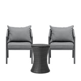 Livsip Outdoor Patio Set Ice Bucket Black Table Bistro Setting 3pcs