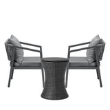Livsip Outdoor Patio Set Ice Bucket Black Table Bistro Setting 3pcs