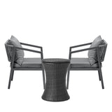 Livsip Outdoor Patio Set Ice Bucket Black Table Bistro Setting 3pcs - Close-Up Angle
