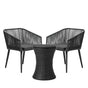 Livsip 3PCS Outdoor Lounge Setting Ice Bucket Black Adjustable Table