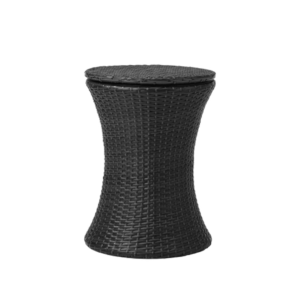 Livsip Outdoor Patio Set Ice Bucket Table Black Bistro Setting 3pcs