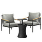 Livsip Outdoor Patio Set Ice Bucket Black Table Sofa Setting 3pcs