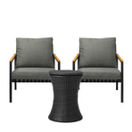 Livsip Outdoor Patio Set Ice Bucket Black Adjustable Table Sofa Set 3pcs