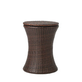 Livsip Outdoor Patio Set Ice Bucket Brown Table Bistro Setting 3pcs