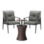 Livsip Outdoor Patio Set Ice Bucket Brown Table 2 Seater Bistro Set