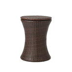 Livsip Outdoor Patio Set Ice Bucket Table Brown Bistro Setting 3pcs