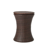 Livsip Outdoor Patio Set Ice Bucket Brown Table Sofa Setting 3pcs