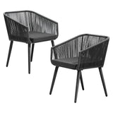 Livsip Outdoor Armchair X2 with Padded Seat Grey