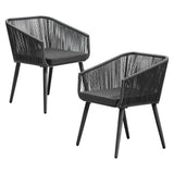 Livsip Outdoor Armchair X2 with Padded Seat Grey