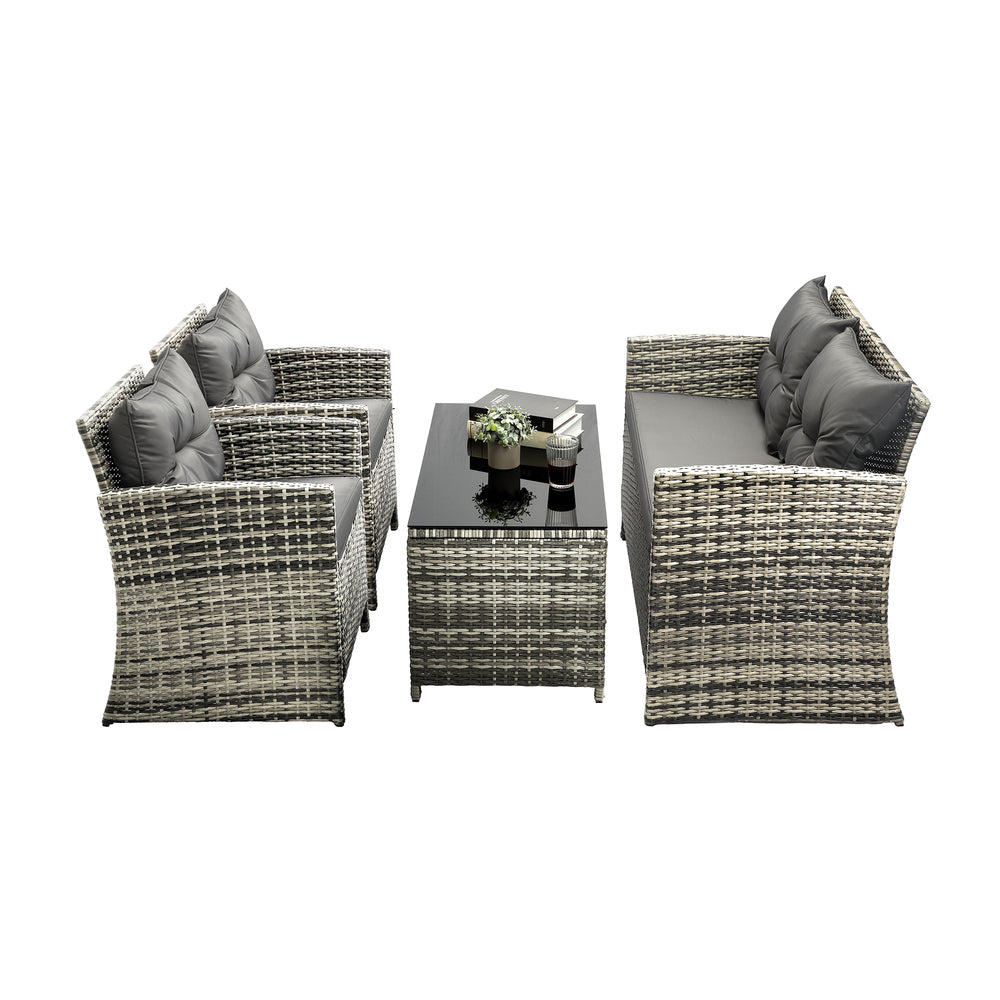 Livsip Outdoor Patio Set Wicker Table&Chairs 4 Piece