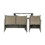 Livsip Outdoor Patio Set Wicker Table&Chairs 4 Piece - Top-Down View