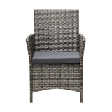 Livsip 2X Outdoor Patio Chairs Rattan Grey