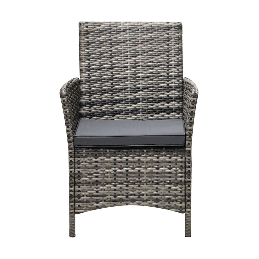 Livsip 2X Outdoor Patio Chairs Rattan Grey, image 7