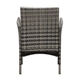 Livsip 2X Outdoor Patio Chairs Rattan Grey