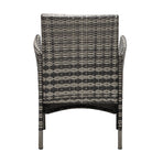 Livsip 2X Outdoor Patio Chairs Rattan Grey, image 3