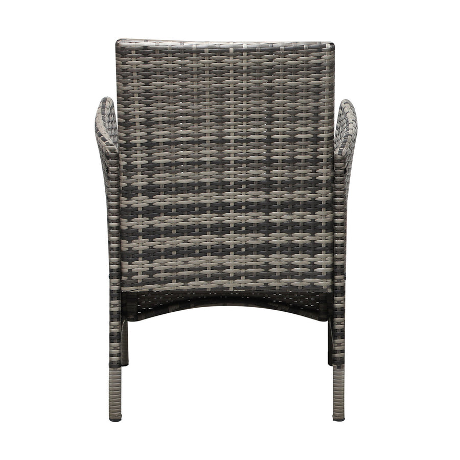 Livsip 2X Outdoor Patio Chairs Rattan Grey, image 3
