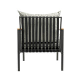 Livsip Outdoor Chairs with Cushions Black Frame X2