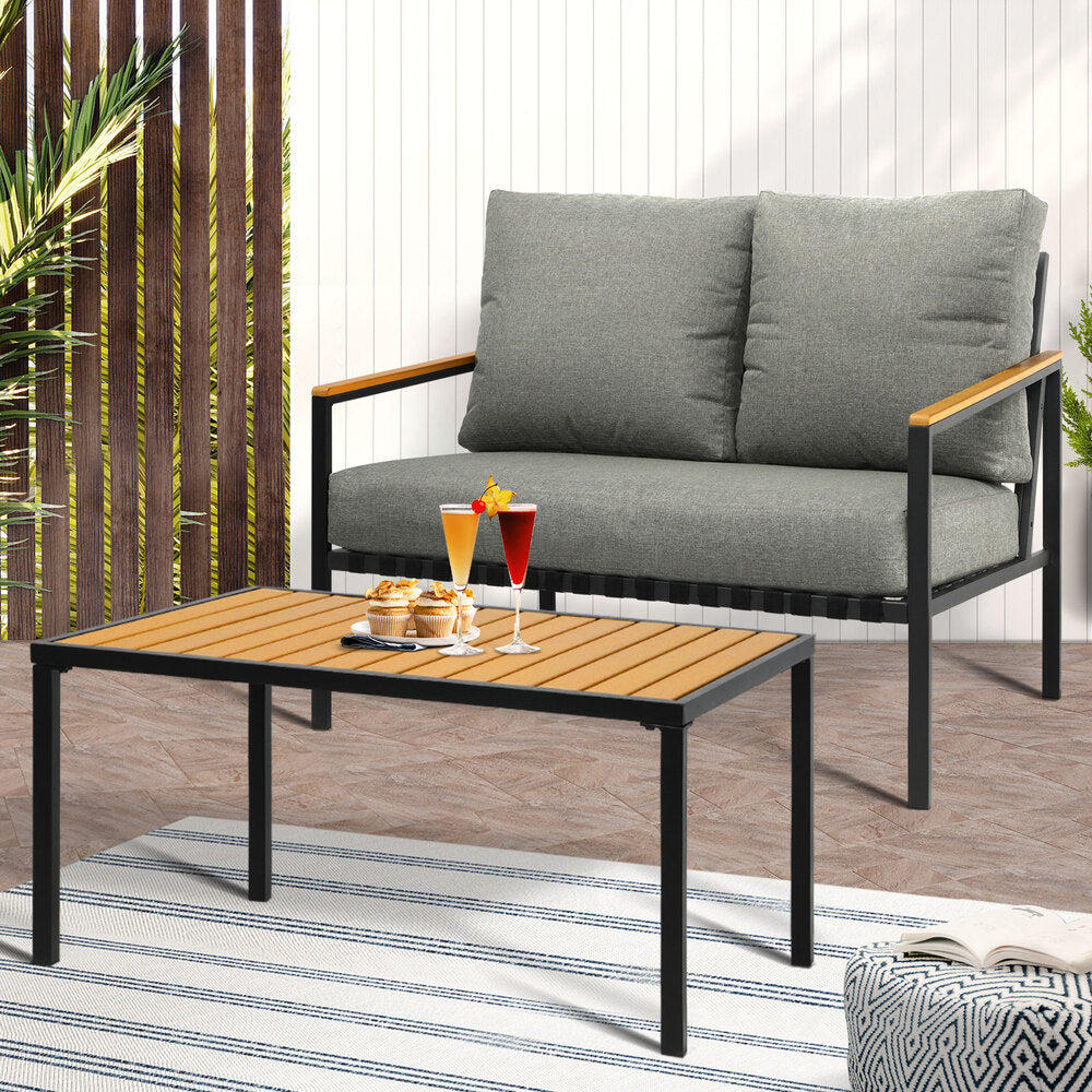 Livsip Outdoor Furniture Set Patio Chairs Table Set 2PCS