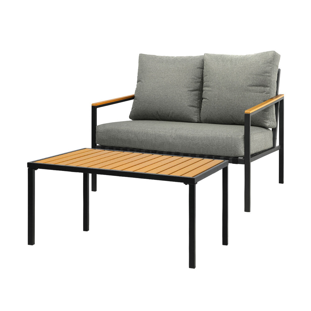 Livsip Outdoor Furniture Set Patio Chairs Table Set 2PCS