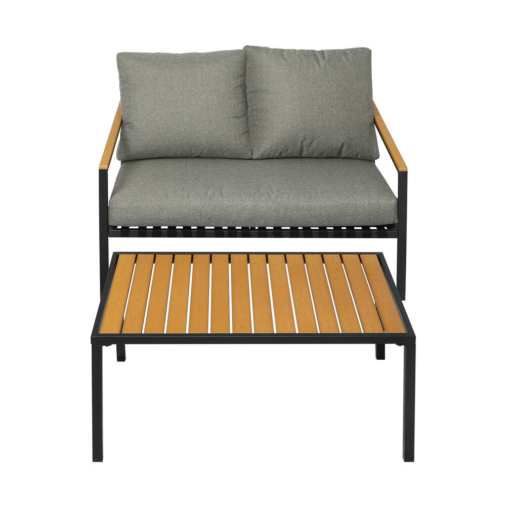 Livsip Outdoor Furniture Set Patio Chairs Table Set 2PCS