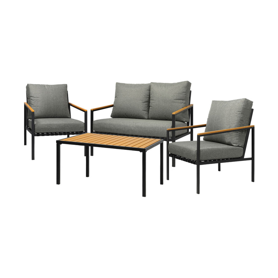 Livsip Outdoor Furniture 4PCS Set Dining Chairs & Table