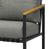 Livsip Outdoor Furniture 4PCS Set Dining Chairs&Table - Rear View
