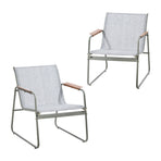 Livsip 2PCS Outdoor Patio Armchair Textilene