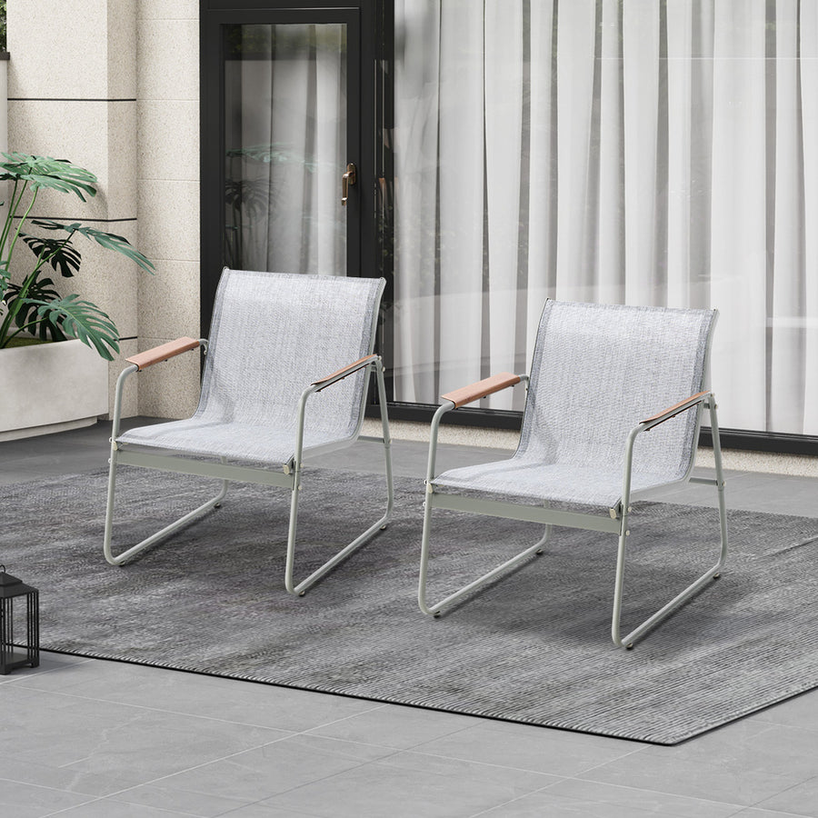 Livsip 2PCS Outdoor Patio Armchair Textilene