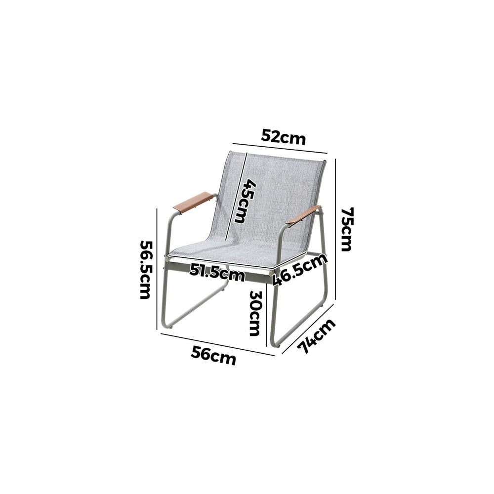 Livsip 4PCS Outdoor Patio Armchair Textilene