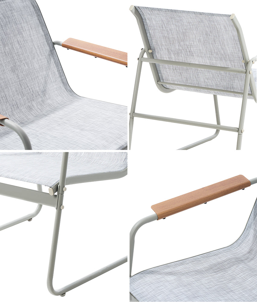 Livsip 4PCS Outdoor Patio Armchair Textilene