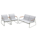 Livsip 4 Seater Outdoor Lounge Patio Set Bench Textilene Sofa