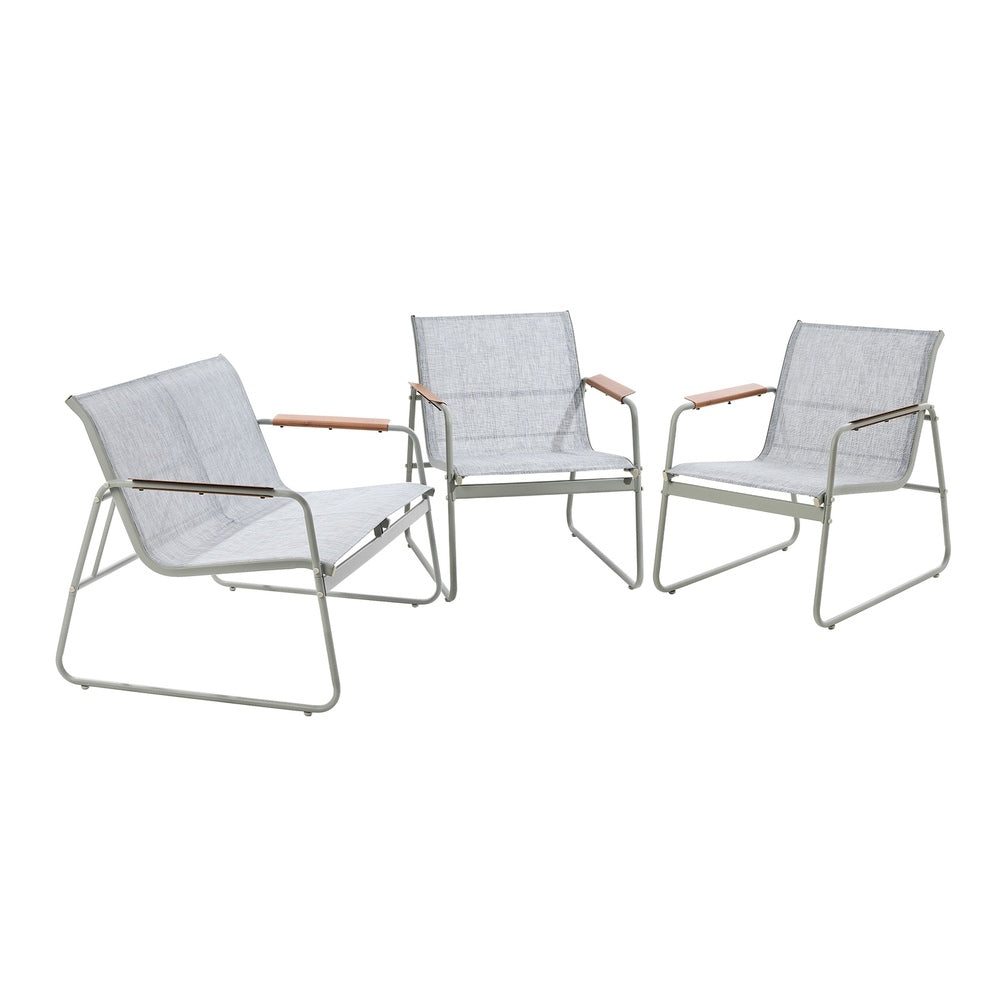 Livsip 4 Seater Outdoor Lounge Patio Set Bench Textilene Sofa