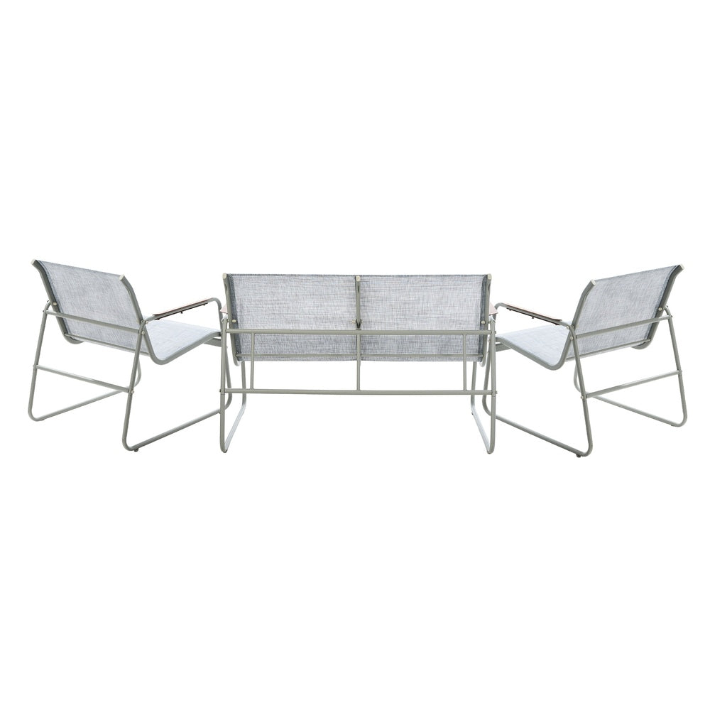 Livsip 4 Seater Outdoor Lounge Patio Set Bench Textilene Sofa