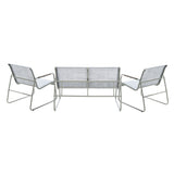 Livsip 4 Seater Outdoor Lounge Patio Set Bench Textilene Sofa - 45-Degree Angle