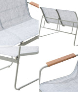 Livsip 4 Seater Outdoor Lounge Patio Set Bench Textilene Sofa - Rear View