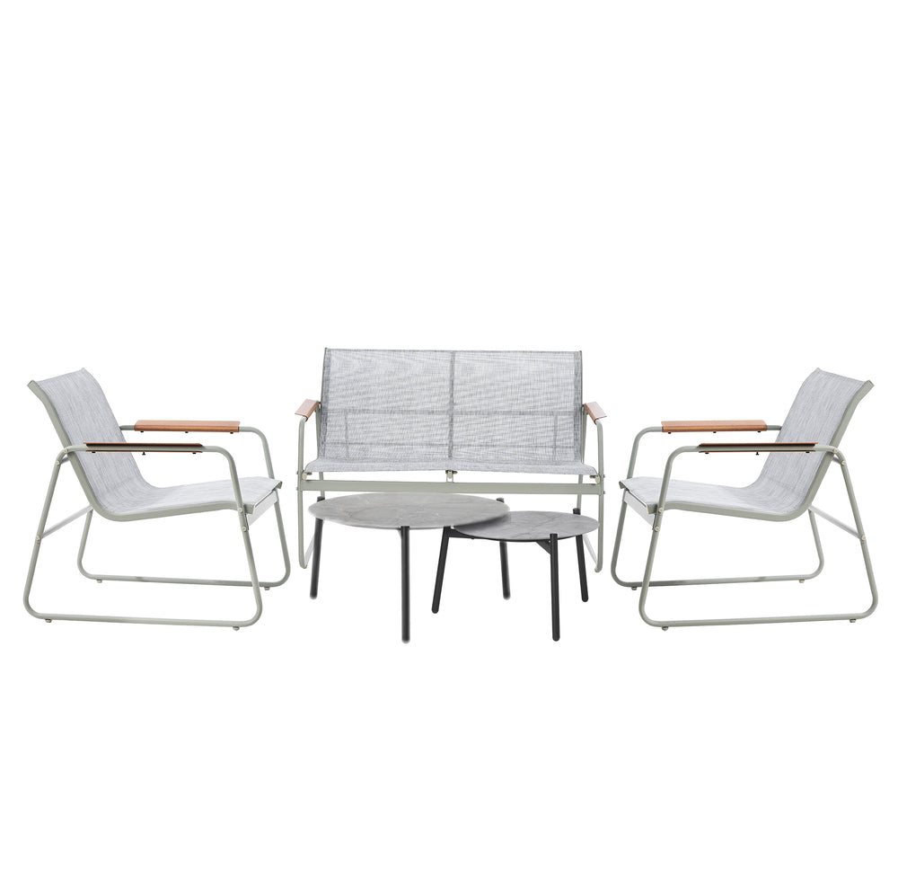 Livsip 4 Seater Outdoor Lounge Set Patio Set Grey Table