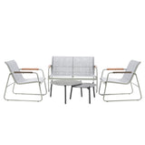 Livsip 4 Seater Outdoor Lounge Set Patio Set Grey Table - Extra Image