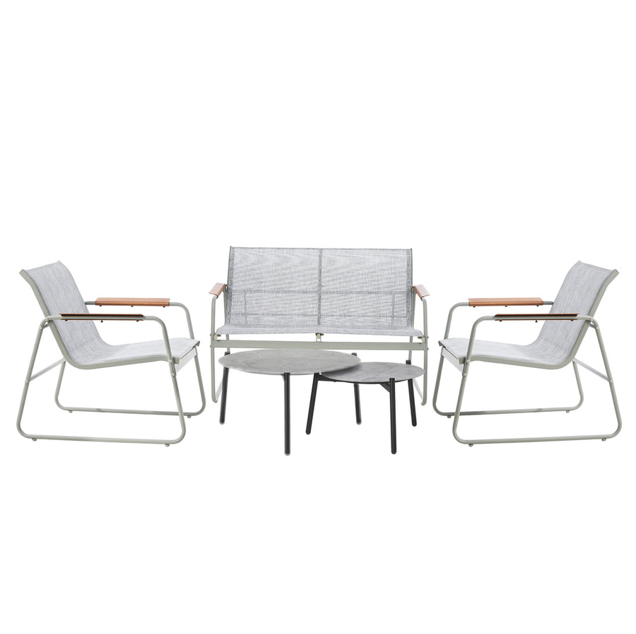 Livsip 4 Seater Outdoor Lounge Set Patio Set Grey Table