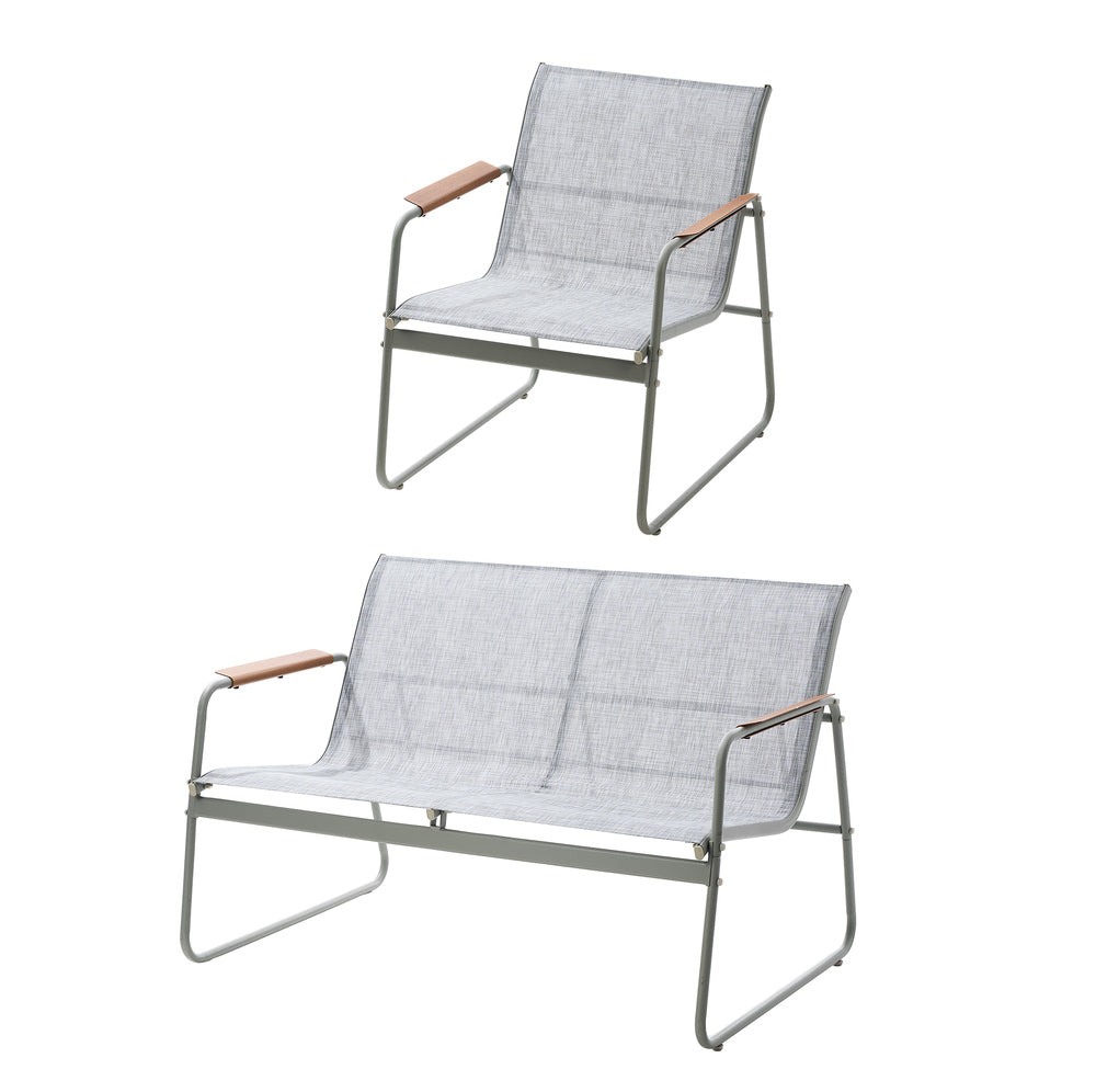 Livsip 4 Seater Outdoor Lounge Set Patio Set Grey Table