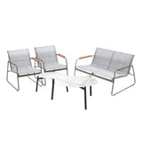Livsip 4 Seater Outdoor Lounge Set Patio Coffee Table Set