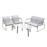 Livsip 4 Seater Outdoor Lounge Set Patio Coffee Table Set