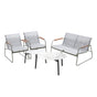 Livsip 4 Seater Outdoor Lounge Set Patio Coffee Table Set
