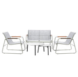 Livsip 4 Seater Outdoor Lounge Set Patio Coffee Table Set