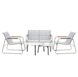 Livsip 4 Seater Outdoor Lounge Set Patio Coffee Table Set - Extra Image