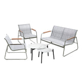 Livsip 4 Seater Outdoor Lounge Set Patio Coffee Table Set - Front View