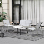 Livsip 4 Seater Outdoor Lounge Set Patio Coffee Table Set