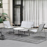 Livsip 4 Seater Outdoor Lounge Set Patio Coffee Table Set - Side View