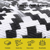 Gardeon Outdoor Rugs 120x180cm Large Carpet Reversible Area Mat PP Dual-Sided Patio Rug Cross